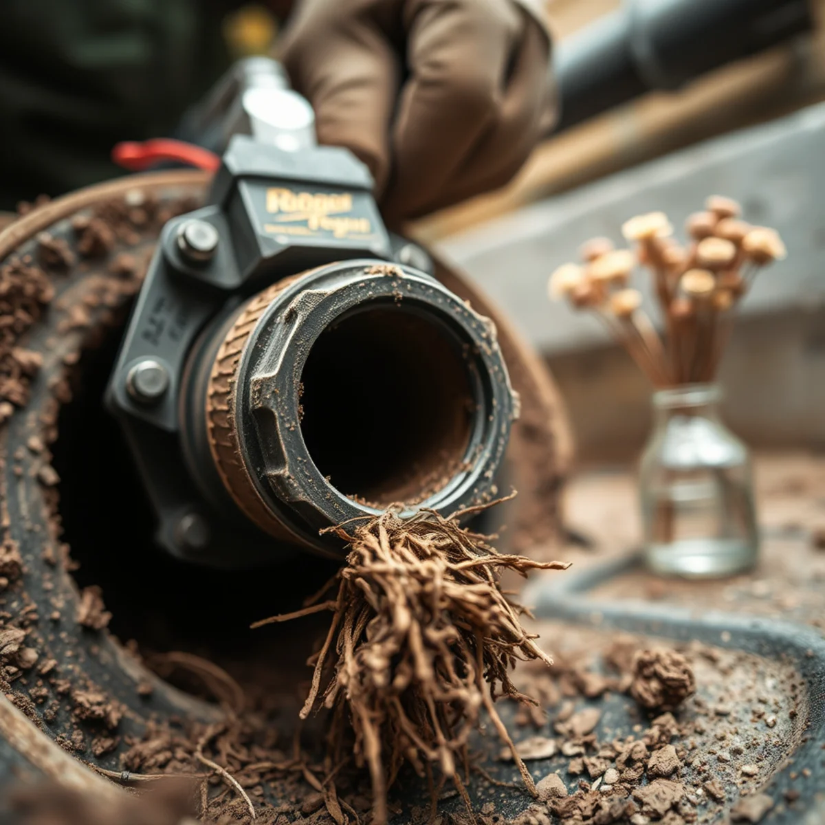Diagnostic camera monitor showing completely restored, spotless interior of a 4-inch sewer line