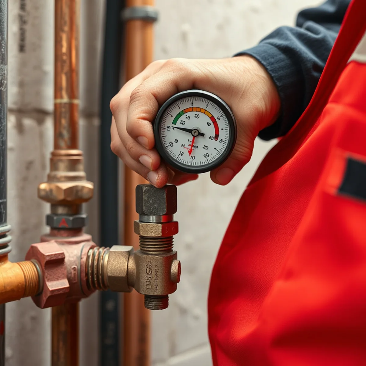 Technician checking contacts and adjusting pressure nut on a 40/60 well pump pressure switch