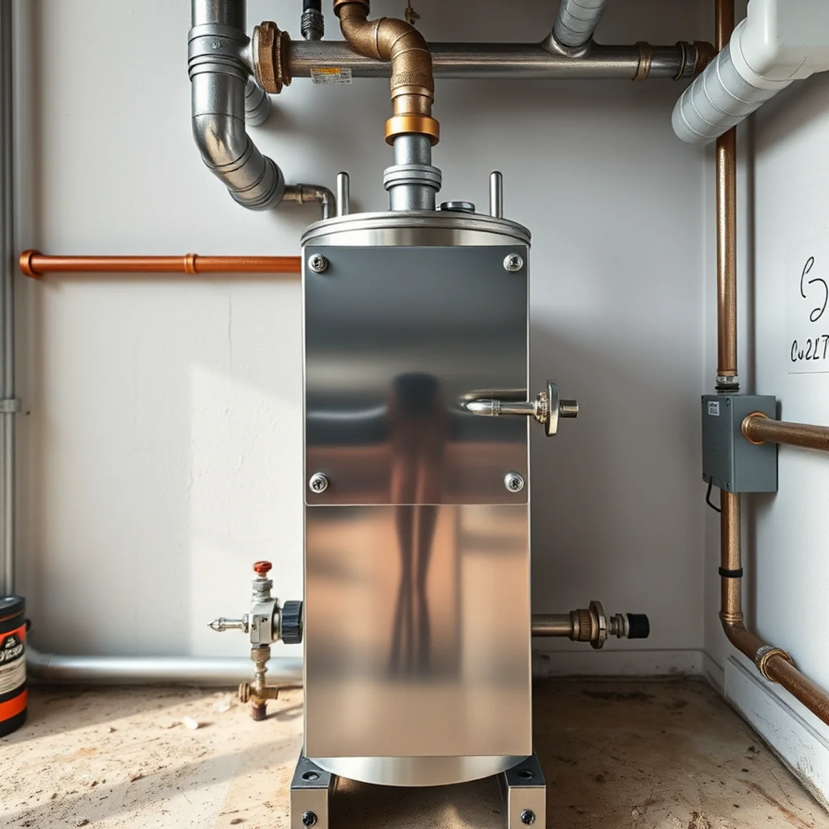 Multi-stage private well water filtration system including iron filter and UV disinfection
